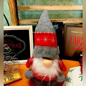 Two stuffed Christmas gnomes